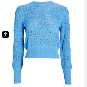 INTERMIX Arie Crochet Cotton Sweater